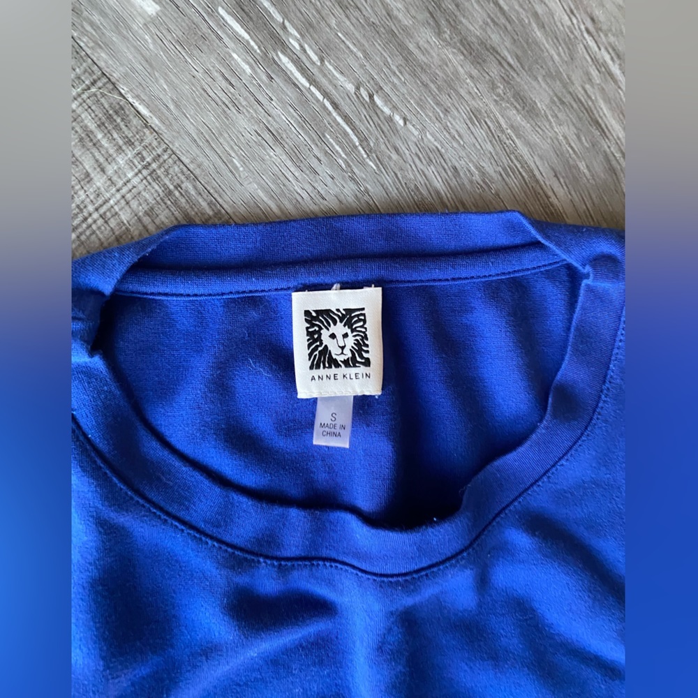 Anne Klein Royal Blue Women’s Blouse Top Size Small - Picture 3 of 4